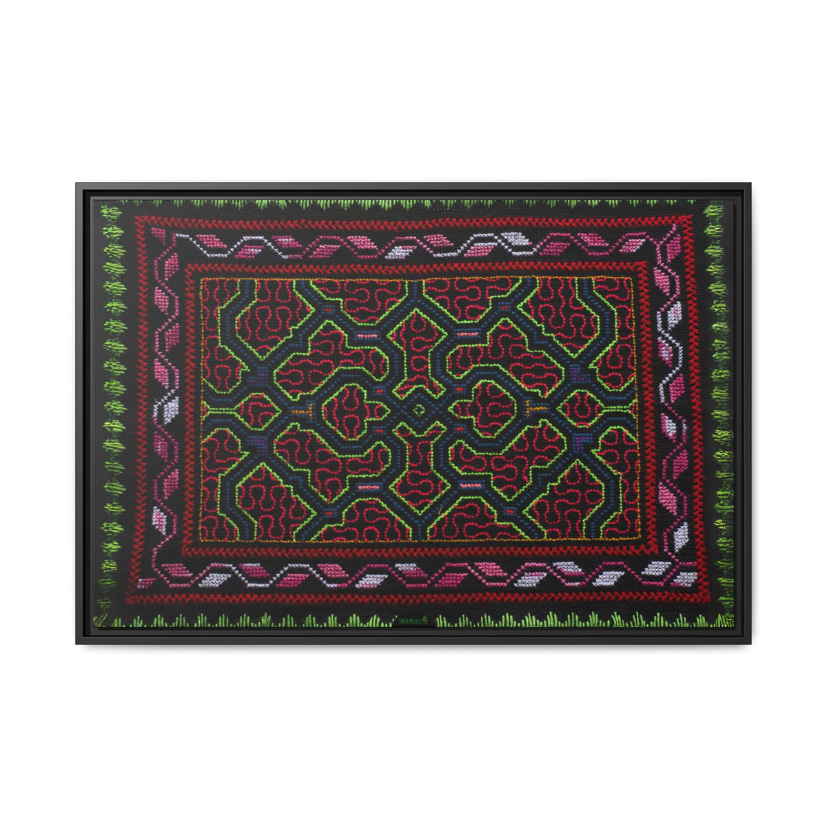 Sanken Kené – All elements, framed canvas