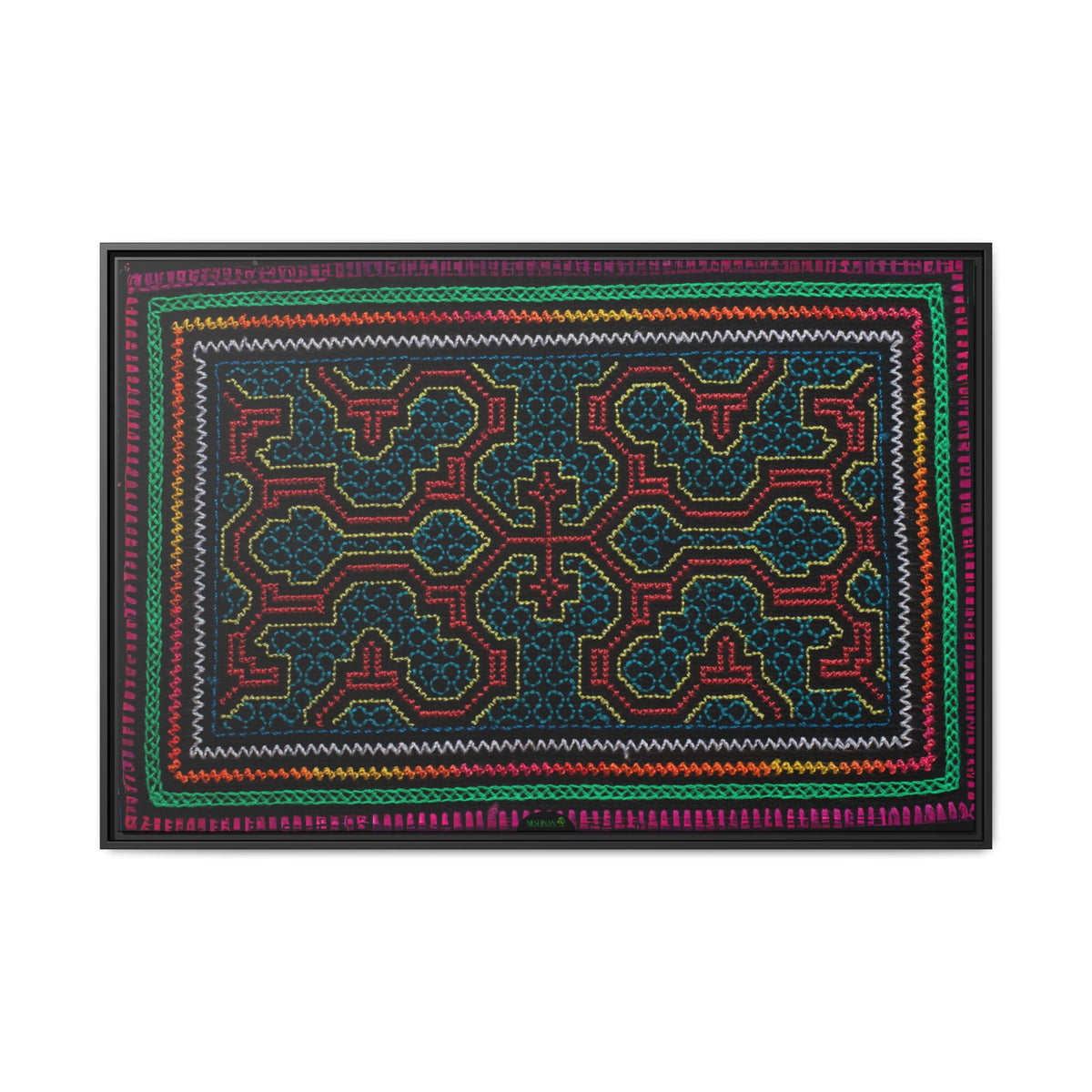 Mayá Kené – Beautifying yourself, framed canvas